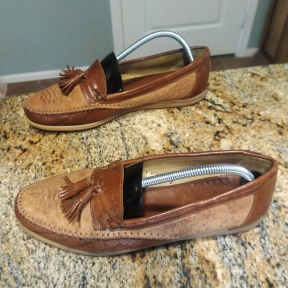 Bally Riva Slip On Tassel Loafers Brow Leather Dress Shoes Men\'s Size 11 M